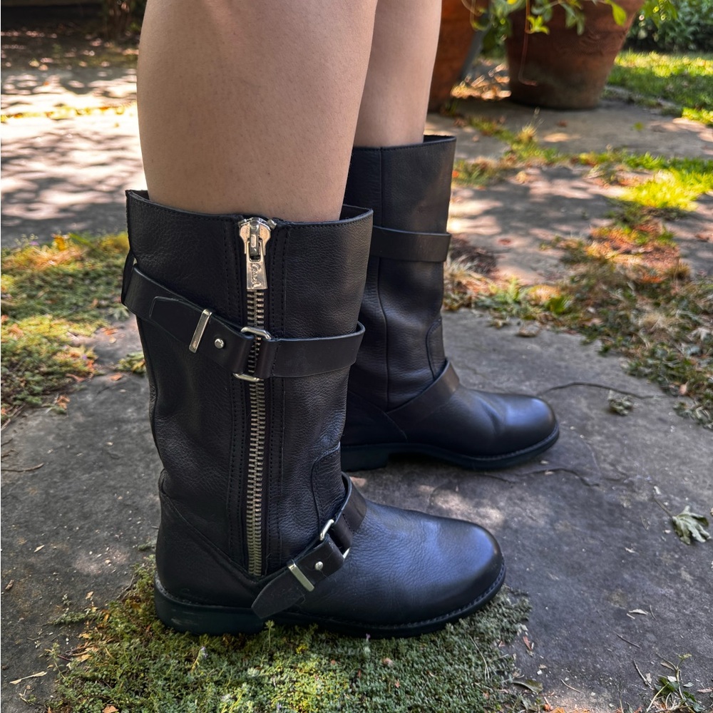 Black Leather Women's Boots